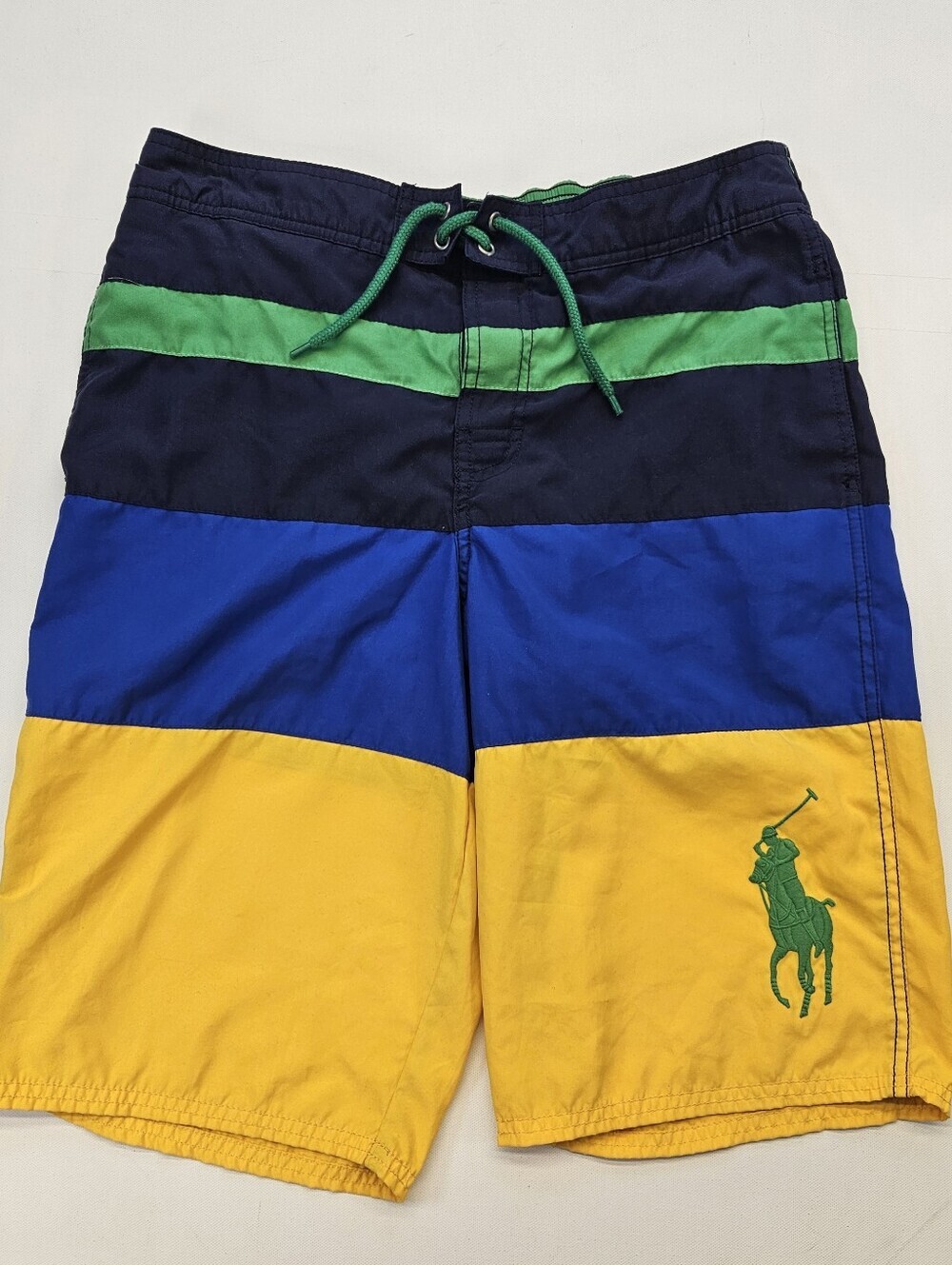 POLO RALPH LAUREN Swim Shorts Size X-Large 18 - 20 years Blue Yellow